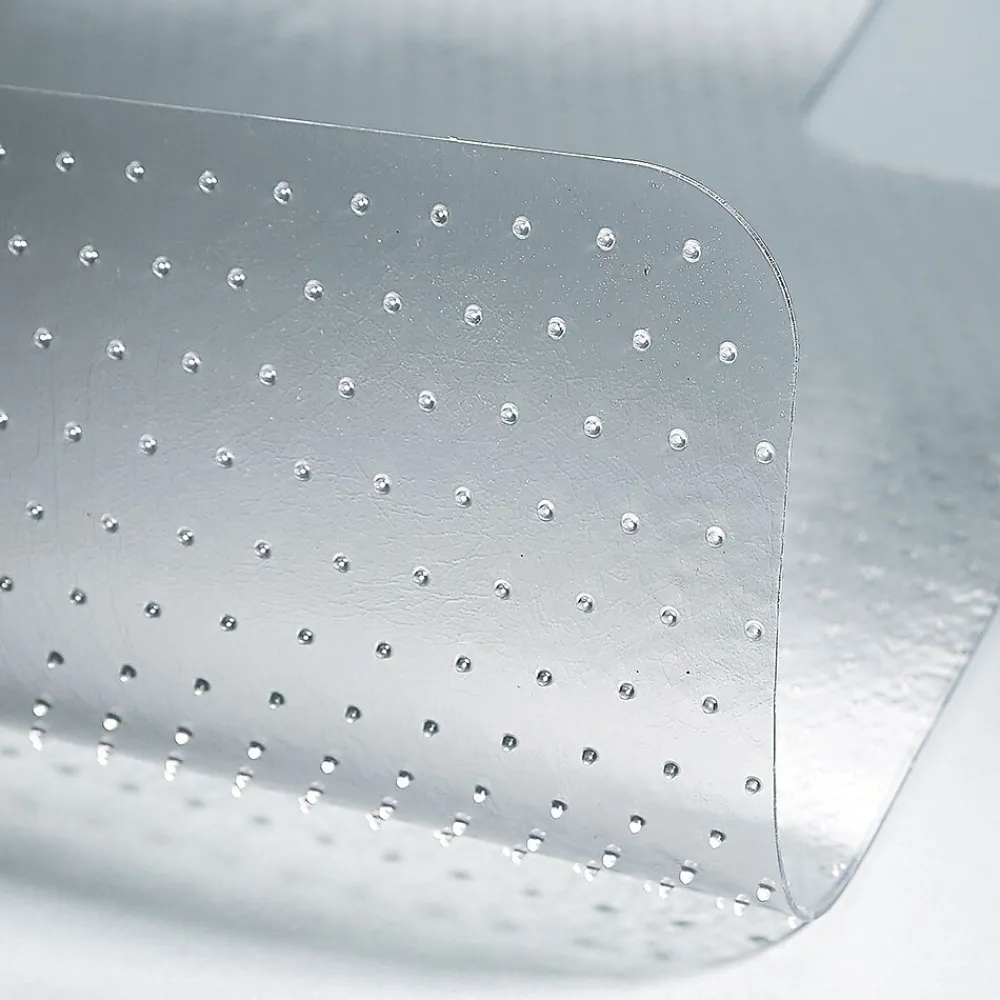 Chair Mats*Unbranded Cleated Carpet Chair Mat with Lip, 45" x 53'', Clear (UNV56807)