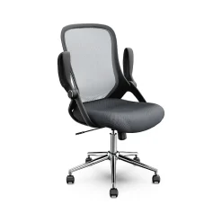 Office Chairs*Click365 Ergonomic Fabric/Mesh Swivel Task Chair, (CCHR10003B) Gray