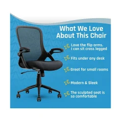 Ergonomic Chairs*Click365 Ergonomic Fabric/Mesh Swivel Task Chair, (CCHR10003A) Black