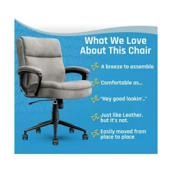 Office Chairs*Click365 Transform 2.0 Ergonomic Fabric Swivel Desk Chair, (CCHR10007D) Gray
