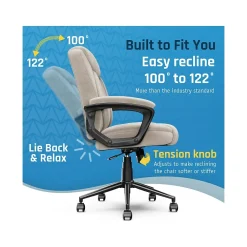 Office Chairs*Click365 Transform 1.0 Ergonomic Fabric Swivel Desk Chair, (CCHR10001D) Beige