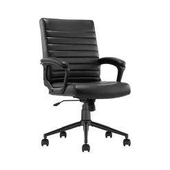 Ergonomic Chairs*Click365 Transform 3.0 Ergonomic Bonded Leather Swivel Desk Chair, (CCHR10008B) Black