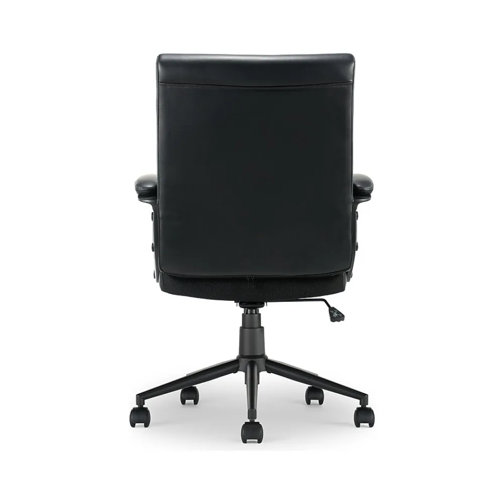 Office Chairs*Click365 Transform 3.0 Ergonomic Bonded Leather Swivel Desk Chair, (CCHR10008B) Black