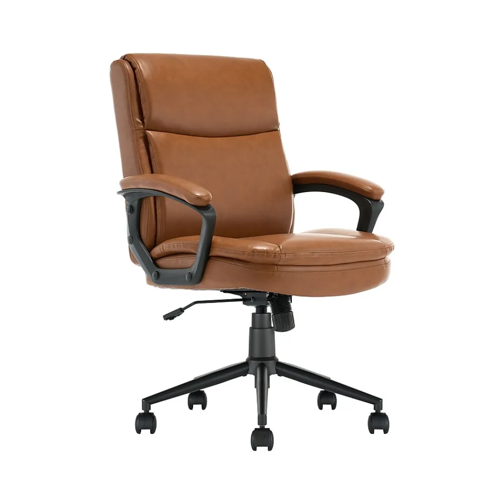 Ergonomic Chairs*Click365 Transform 2.0 Ergonomic Bonded Leather Swivel Desk Chair, (CCHR10007A) Cognac