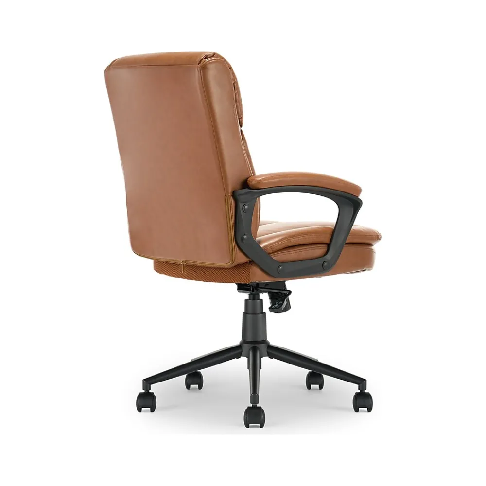 Ergonomic Chairs*Click365 Transform 2.0 Ergonomic Bonded Leather Swivel Desk Chair, (CCHR10007A) Cognac