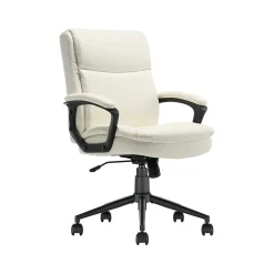 Ergonomic Chairs*Click365 Transform 2.0 Ergonomic Bonded Leather Swivel Desk Chair, (CCHR10007C) White
