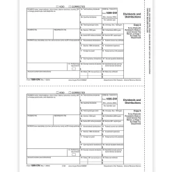 Tax Forms*ComplyRight 2024 1099-DIV Tax Form, 1-Part, 2-Up, Payer Copy C, 50/Pack (513250)