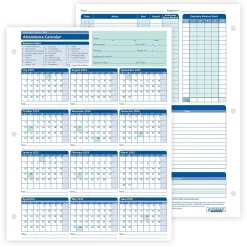 Hr Forms*ComplyRight 2024-2025 Fiscal Attendance Calendar, 50/Pack (A42005015)