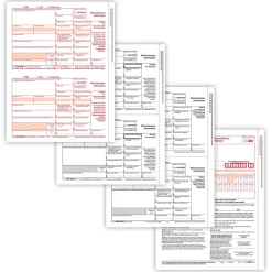 Tax Forms*ComplyRight 2024 1099-MISC Tax Form, 4-Part, 2-Up, Copy A, B, C/2, 1096 Transmittal, 25/Pack (610325)