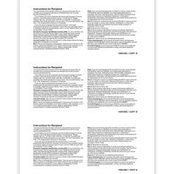 Tax Forms*ComplyRight 2024 1099-NEC Tax Form, 1-Part, 3-Up, Copy B, 100/Pack (NEC5159)