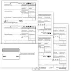 Tax Forms*ComplyRight 2024 W-2 Tax Form Envelopes/Recipient Copy Only, 3-Part, 2-Up, Copy B, C/2, D/1, 50/Pack (5647E)