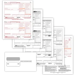 Tax Forms*ComplyRight 2024 W-2 Tax Form, 4-Part, 2-Up, 50/Pack (95214E)