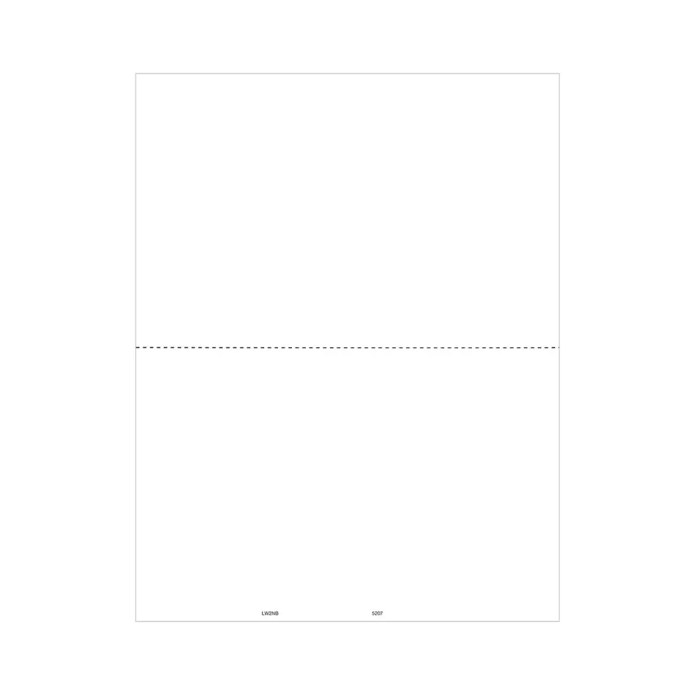 Tax Forms*ComplyRight 2024 W-2 Tax Form, 1-Part, 2-Up, 50/Pack (520750)