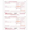 Tax Forms*ComplyRight 2024 W-2 Tax Form, 1-Part, 2-Up, Federal Copy A, 50/Pack (520150)