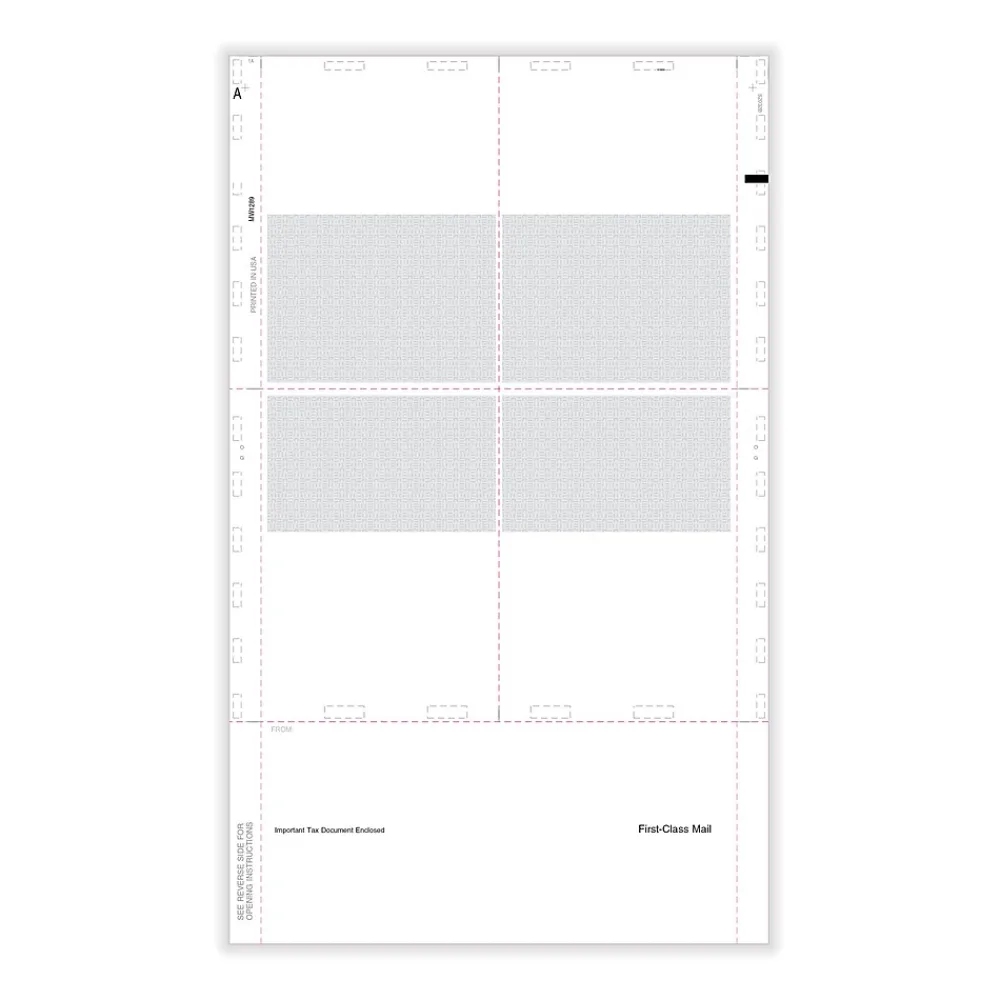 Tax Forms*ComplyRight 2024 W-2 Tax Form, 1-Part, 4-Up, Copy B, C, 500/Pack (PS1289)