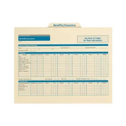 Medical Forms*ComplyRight Employee Benefits & Insurance Records Organizer, Pack of 25 (A0309)