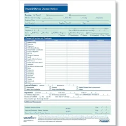 Hr Forms*ComplyRight Payroll Status Change Notice, Pack of 50 (A2172)