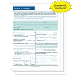 Hr Forms*ComplyRight South Carolina Job Application, Pack of 50 (A2179SC)