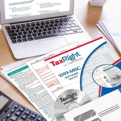Tax Forms*ComplyRight TaxRight 2024 1099-MISC Tax Form Tax Forms, Envelopes, TipSheet & Software, 4-Part, 50/Pack (SC6103ES)