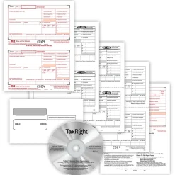 Tax Forms*ComplyRight TaxRight 2024 W-2 Tax Form Tax Forms, Envelopes, TipSheet & Software, 4-Part, 10/Pack (SC5645ES10)