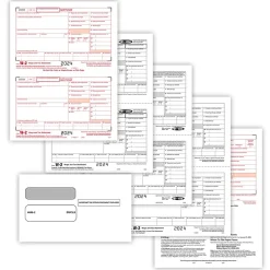 Tax Forms*ComplyRight TaxRight 2024 W-2 Tax Form Tax Form Set with Envelopes, 4-Part, 50/Pack (SC5645E)