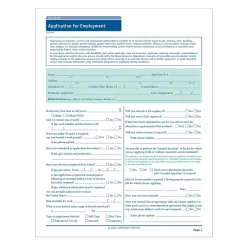 Hr Forms*ComplyRight ™ Tennessee Job Application, Pack of 50 (A2179TN)