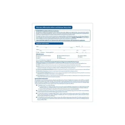 Hr Forms*ComplyRight Voluntary Affirmative Action and Veteran Status Data Form, 25/Pack (A0111PK25)