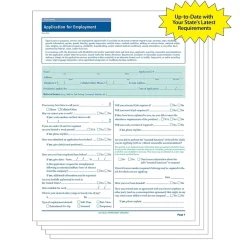 Hr Forms*ComplyRight ™ West Virginia Job Application, Pack of 50 (A2179WV)