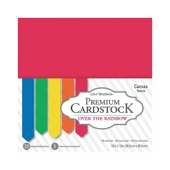 Card Stock*Core’dinations Core'dinations Premium Over The Rainbow Cardstock Sheets, Assorted Colors, 20/Carton (377712)