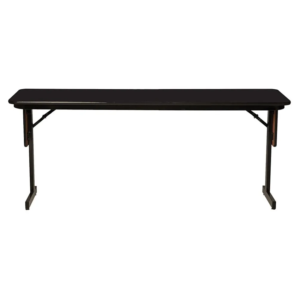 Folding Tables*Correll Folding Table, 96" x 18", Black Granite/Black (SP1896TF-07)