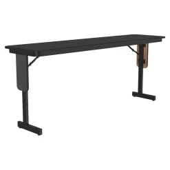 Folding Tables*Correll Folding Table, 96" x 18", Black Granite/Black (SP1896TF-07)