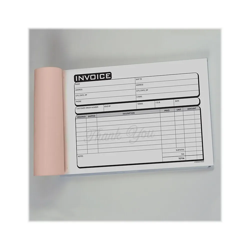 Business Forms*Cosco Business 3-Part Carbonless Invoices, 5.4" x 8.5", 50 Sets/Book (074010)