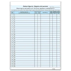 Medical Forms*Cosco Patient Bilingual Confidential Sign-In Forms, 3-Part, 125 Forms/Pack (074042)