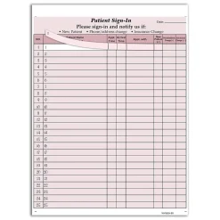 Medical Forms*Cosco Patient Confidential Sign-In Forms, 3-Part, 125 Forms/Pack (074041)
