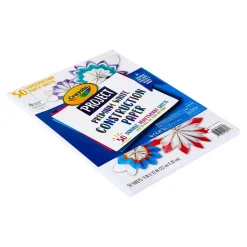 Construction Paper*Crayola Project Premium Construction Paper, White, 50/Pack (99-0081)