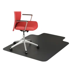 Chair Mats*Deflect-O EconoMat Hard Floor Chair Mat with Lip, 45" x 53'', Black (CM21232BLKCOM)