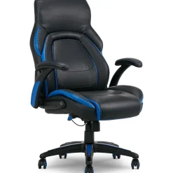 Ergonomic Chairs*Dormeo Ergonomic Faux Leather Swivel Manager's Chair, Blue (60030-BLU) Navy Blue
