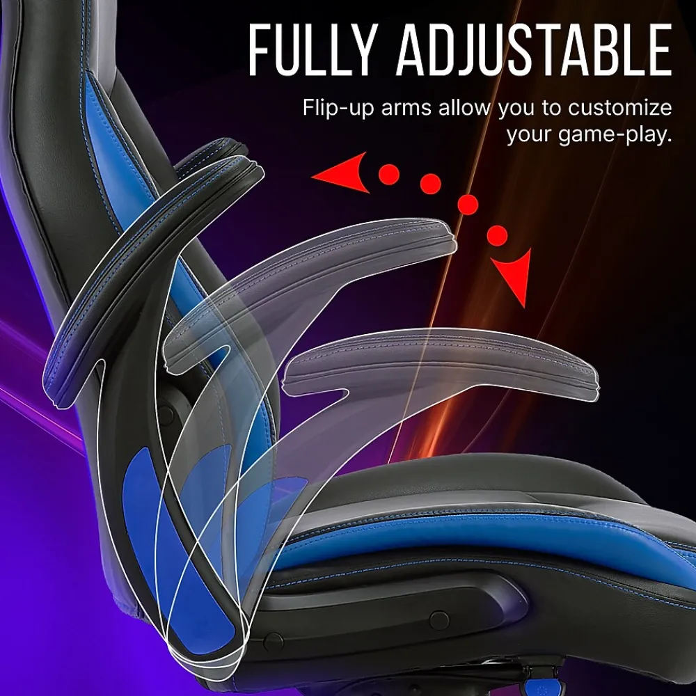 Ergonomic Chairs*Dormeo Ergonomic Faux Leather Swivel Manager's Chair, Blue (60030-BLU) Navy Blue