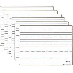 Dry Erase*Dowling Magnets Double-Sided Plastic Dry-Erase Whiteboard, 12" x 8.75", 6/Bundle (DO-72500025-6)