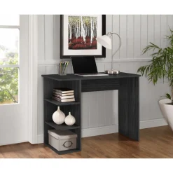Corner Desks*Easy 2 Go 40"W Student Desk with Bookcases, Gray (WE-OF-0146G)