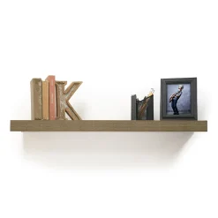 Shelving*Eden Grove Mixed Materials Mounted Wall Shelf, 48", Gray Oak (9602042E)