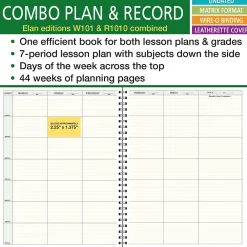 Grade Books*ELAN Undated Lesson Planner and Record Book, 8.5" x 11", 30/Pack (PR7-10-CP)
