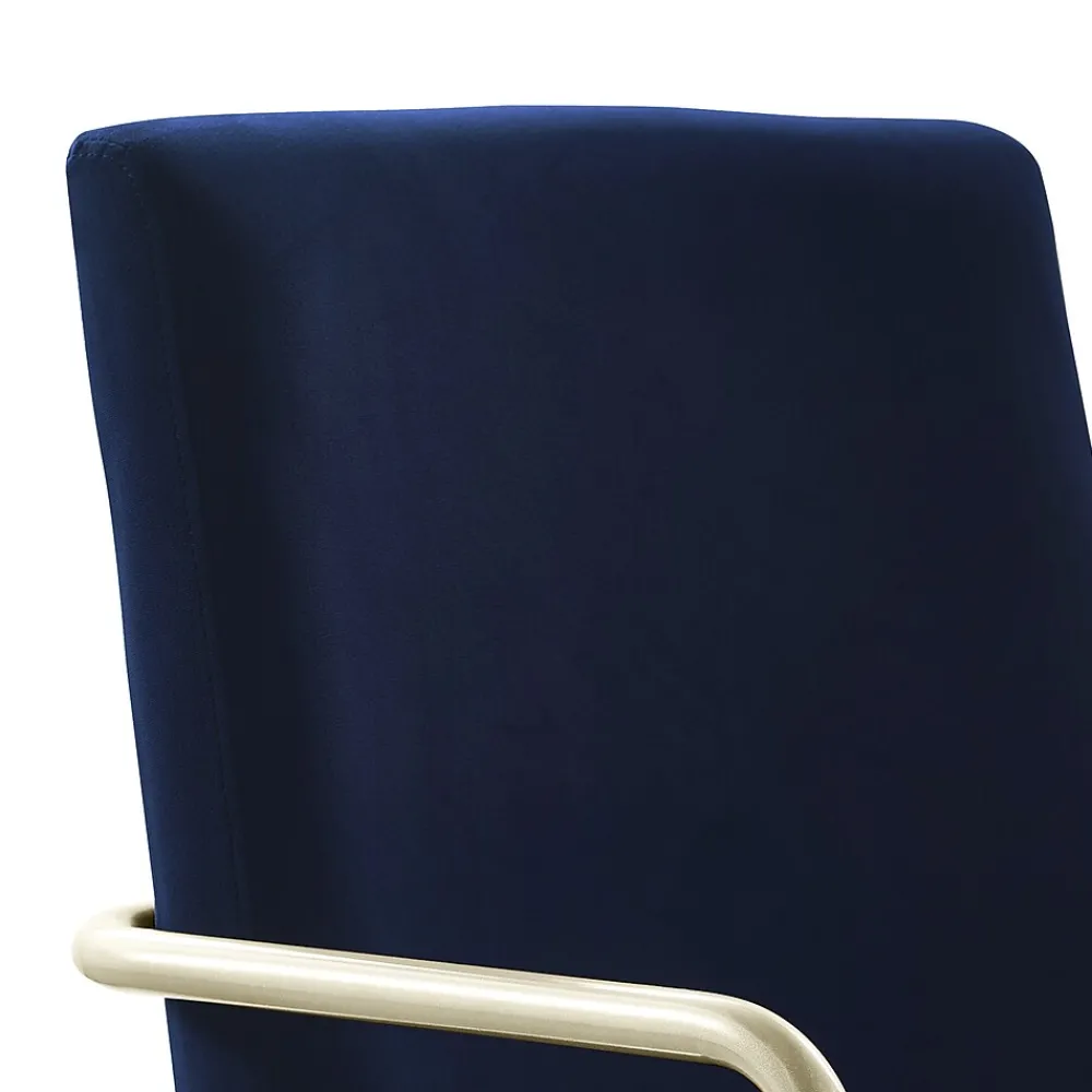Office Chairs*Elle Decor Giselle Fabric Computer and Desk Chair, Navy Blue/Gold (CHR10058C)