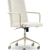 Office Chairs*Elle Decor Giselle Fabric Computer and Desk Chair, Cream/Gold (CHR10058D)