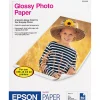 Photo Paper*Epson Glossy Photo Paper, 8.5" x 11", 20 Sheets/Pack (S041141)