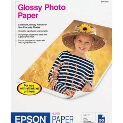 Photo Paper*Epson Glossy Photo Paper, 8.5" x 11", 20 Sheets/Pack (S041141)