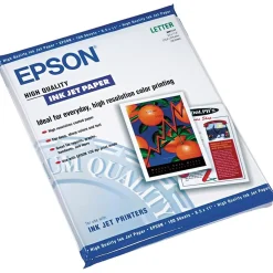 Copy Paper*Epson High Quality 8.5" x 11" Color Copy Paper, 24 lbs., 89 Brightness, 100 Sheets/Pack (S041111)