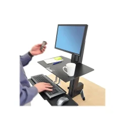 Standing Desks*Ergotron WorkFit-S Adjustable Desk, Aluminum/Plastic/Steel (33-350-200)