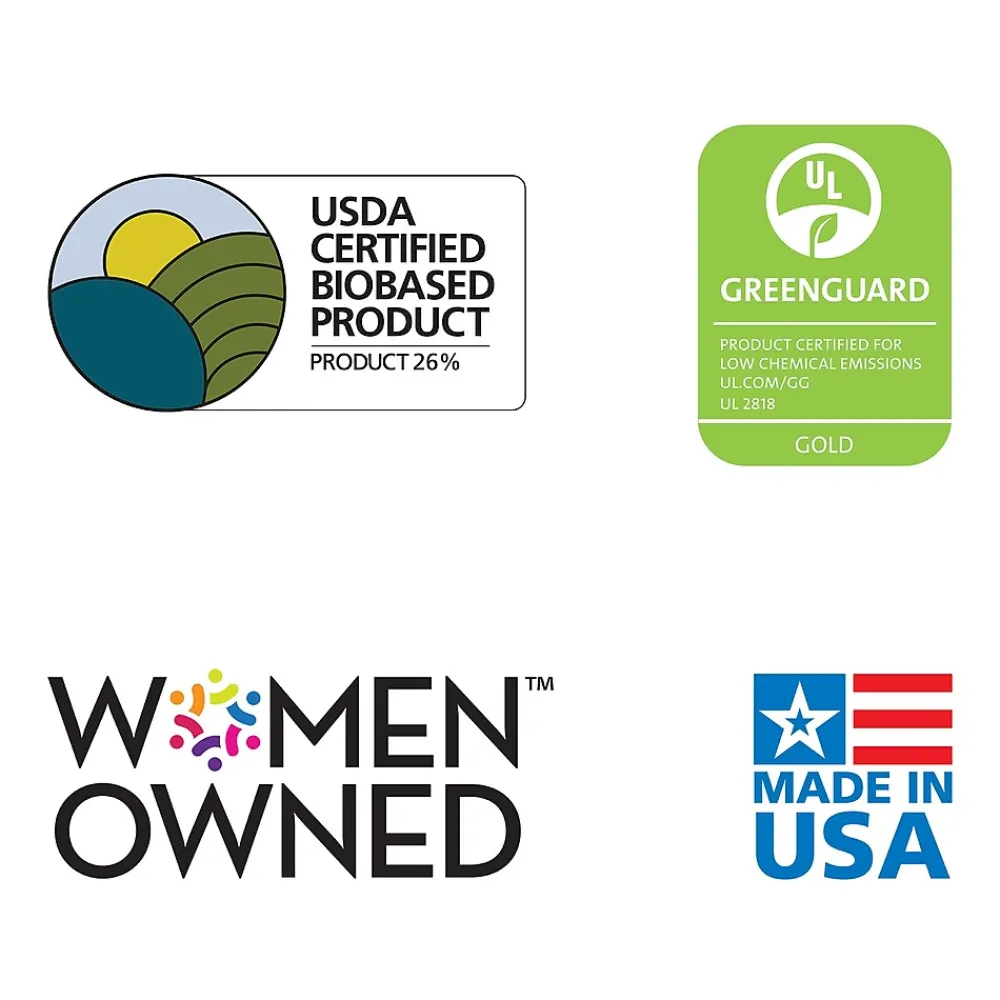 Chair Mats*ES Robbins Natural Origins Hard Floor Chair Mat, 46" x 60'', Clear (ESR143022)