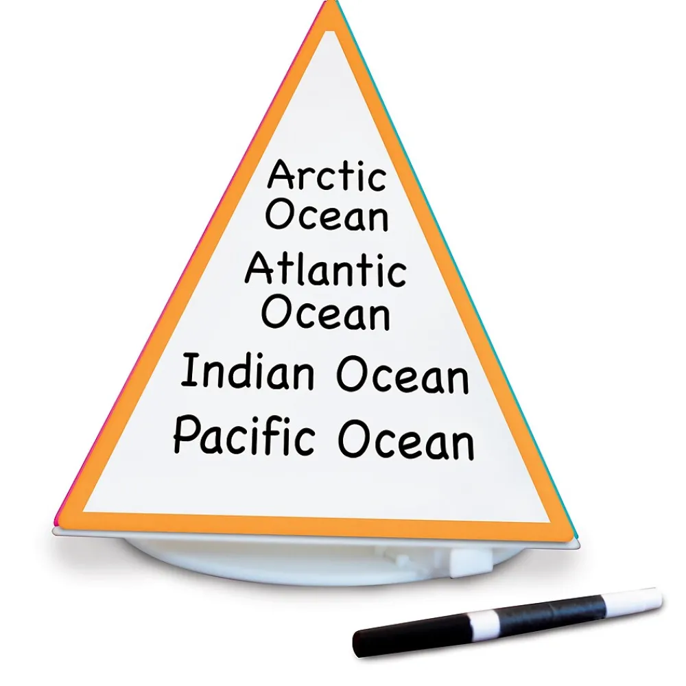 Dry Erase*Essential Learning Spin & Write Pyramid™ Rotating 4-Sided Dry-Erase Board (ELP626691)
